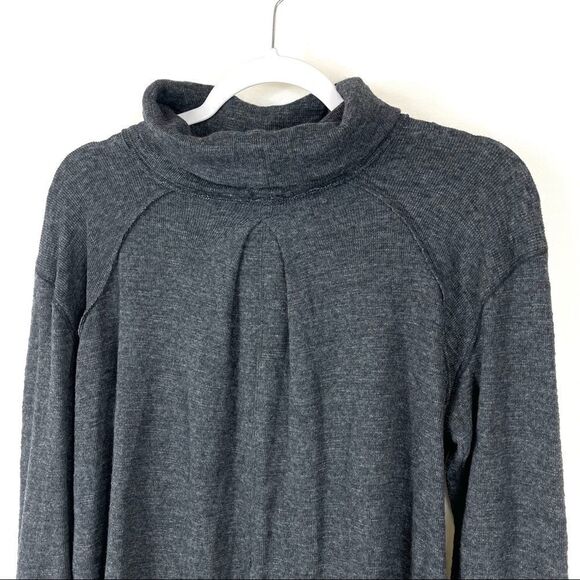 Free People Stone Cold Split Back Turtleneck Gray - Picture 11 of 16